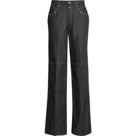Lemaire Lemaire Studded High Waist Straight Leg Jeans