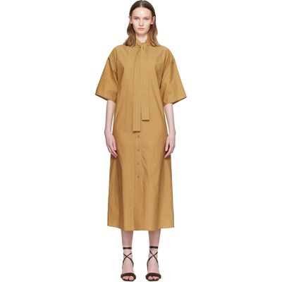 LEMAIRE LEMAIRE Tan Reversible Tube Midi Dress