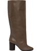 LEMAIRE LEMAIRE Taupe Crease Sleeve Tall Boots - 1
