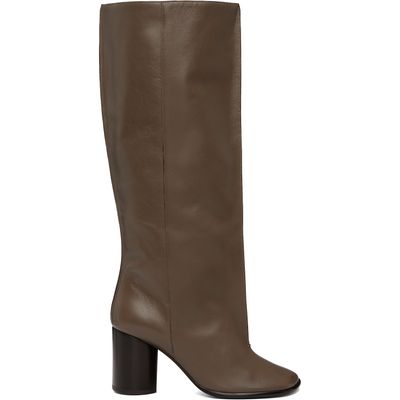 LEMAIRE LEMAIRE Taupe Crease Sleeve Tall Boots