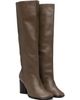 LEMAIRE LEMAIRE Taupe Crease Sleeve Tall Boots - 4