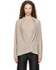 LEMAIRE LEMAIRE Taupe Twisted Blouse - 1