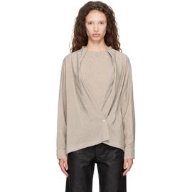 LEMAIRE LEMAIRE Taupe Twisted Blouse