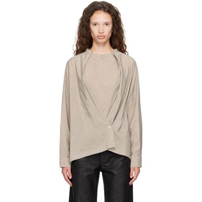 LEMAIRE LEMAIRE Taupe Twisted Blouse