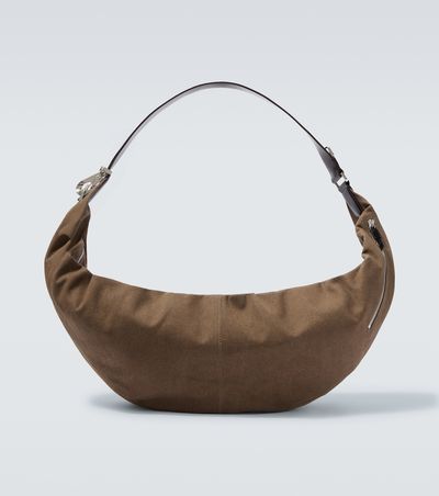 Lemaire Lemaire XL Quiver Clip cotton canvas shoulder bag