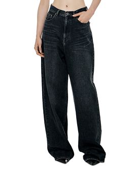 Lemiune Lemiune 01 Loose Wide Leg Jeans in Bk