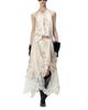 L'emiune L'Emiune Silk Lace Trim Asymmetrical Slip Skirt - 2