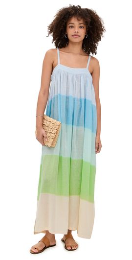lemlem lemlem EDA Slip Dress Nefas Mint