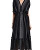 lemlem lemlem Leliti Plunge Neck Dress Black - 1