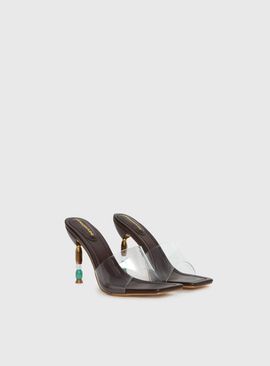 Lemonade Garnet Beaded Heels Multi