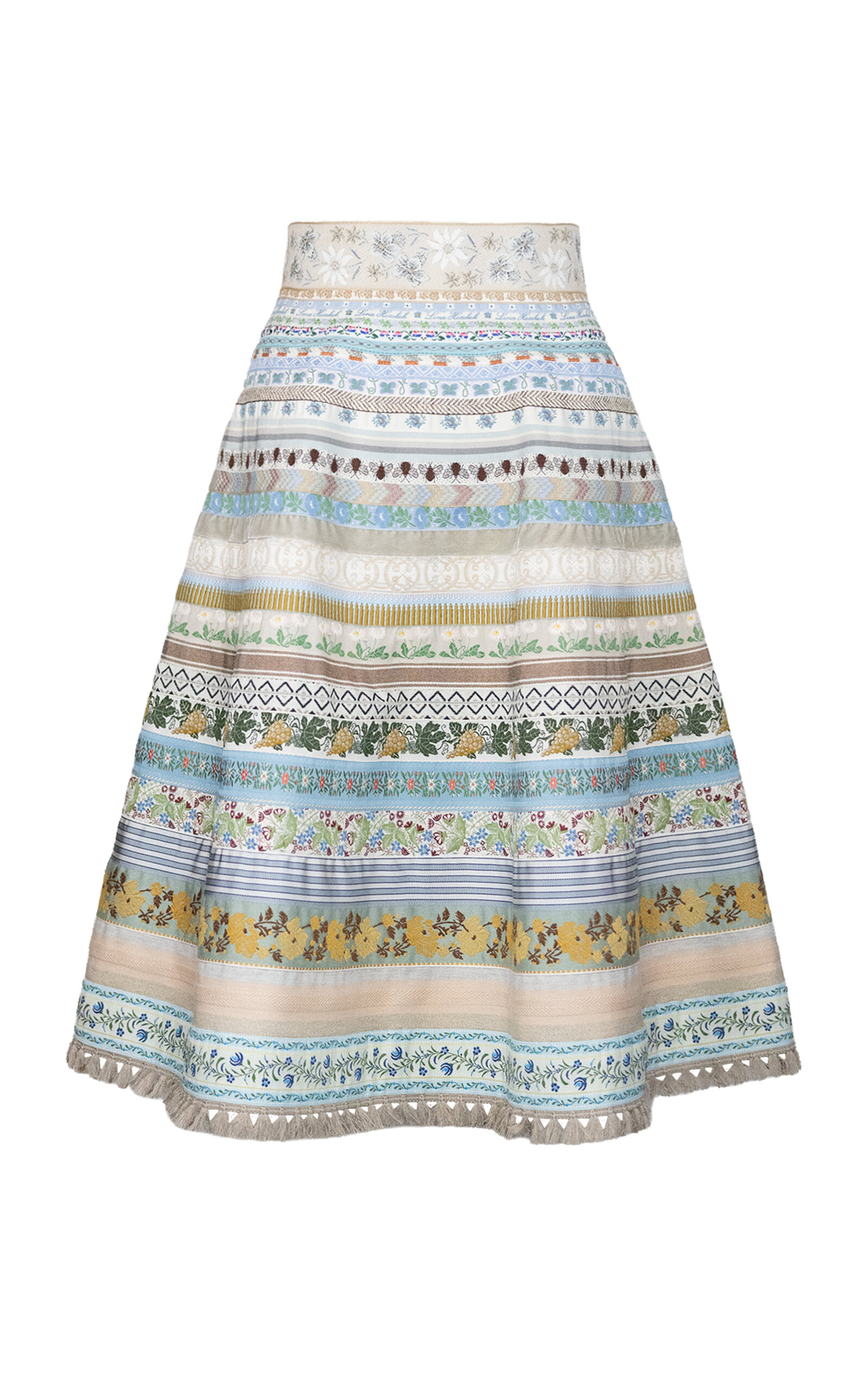 Lena Hoschek Lena Hoschek Classic Ribbon CottonBlend Midi Skirt