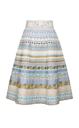 Lena Hoschek Lena Hoschek Classic Ribbon CottonBlend Midi Skirt