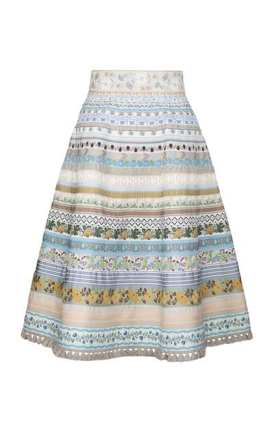 Lena Hoschek Lena Hoschek Classic Ribbon CottonBlend Midi Skirt