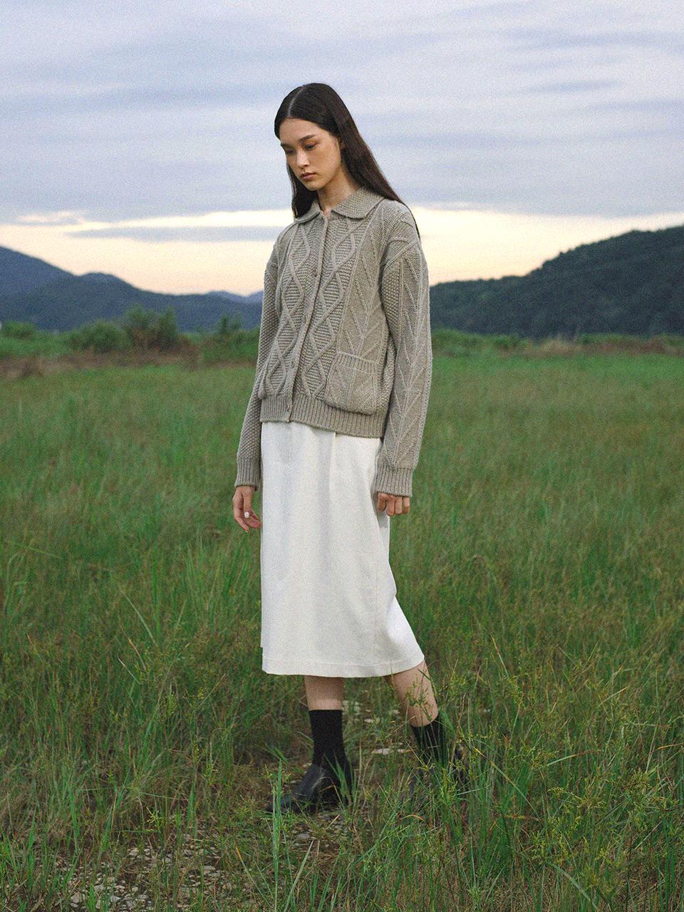 LeniL Aube Slash Cotton Skirt