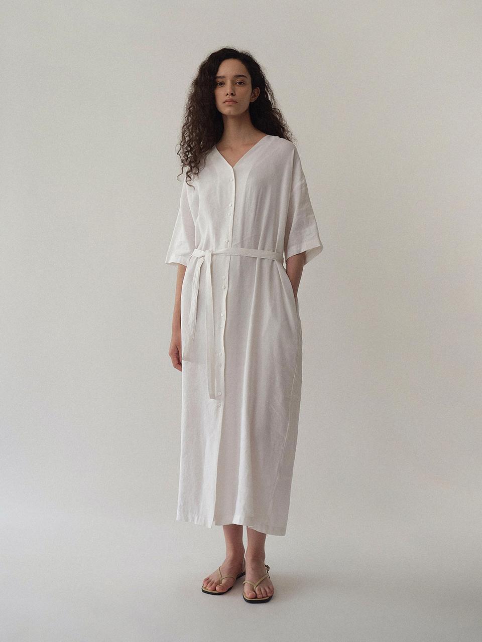 LeniL Button robe dress (3 Colors)