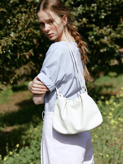 LENINA FLORIA shoulder cross bag [WHITE]