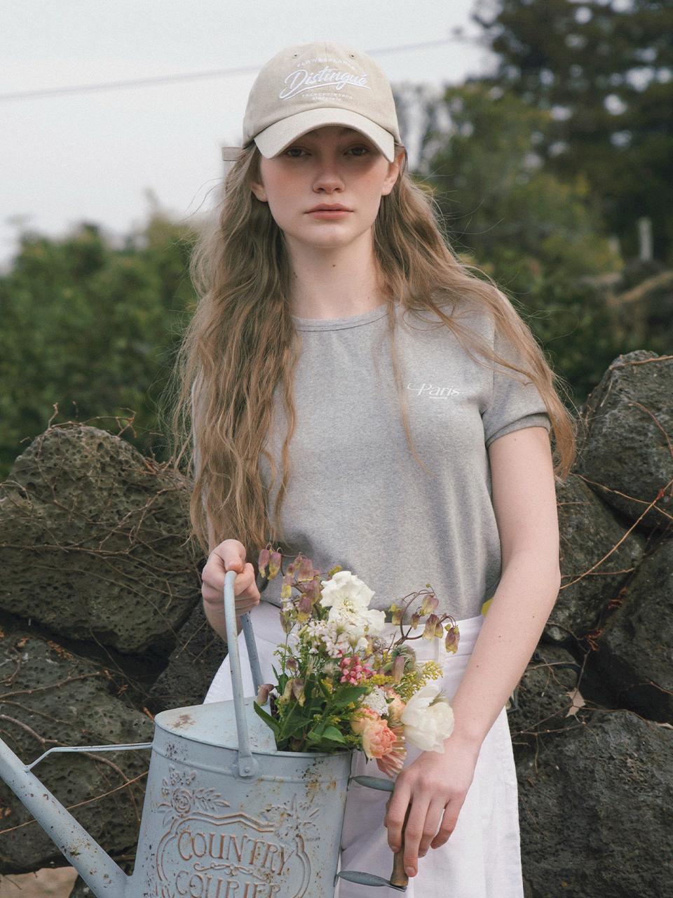 LENINA FLOW embroidery ball cap [beige]