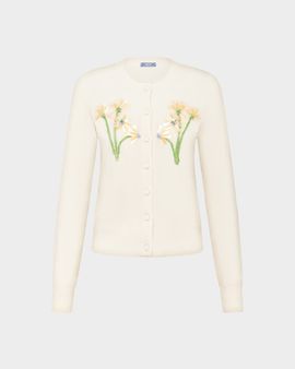 LEO LIN Claire Floral Beaded Cardigan