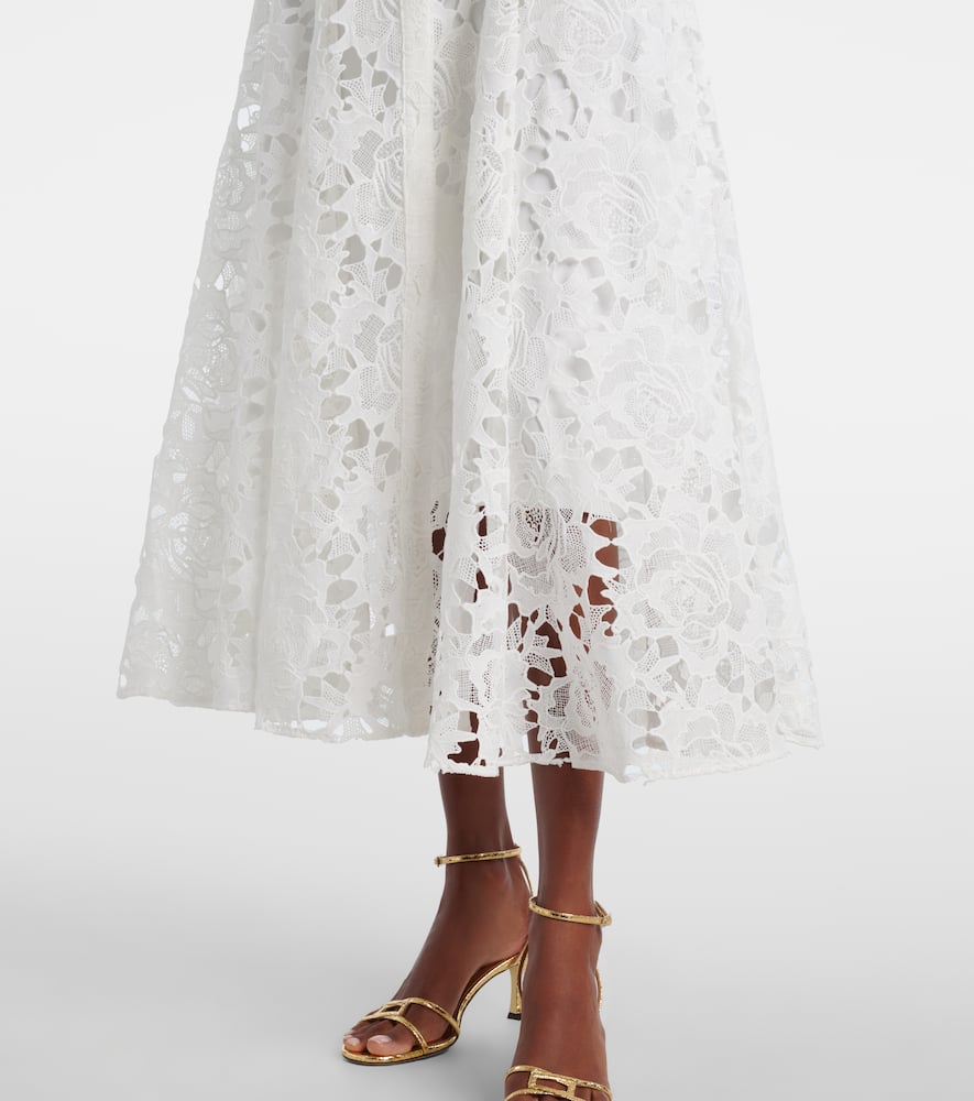 leo lin aliyah dress LEO LIN Aliyah Lace Butterfly-Sleeve Midi Dress