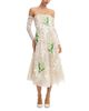 Leo Lin Leo Lin Ana Off Shoulder Embellished Lace Bustier Midi Dress - 2