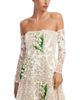 Leo Lin Leo Lin Ana Off Shoulder Embellished Lace Bustier Midi Dress - 3