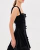 Leo Lin Leo Lin Ariel Velvet Bow Mini Dress Ebony - 4