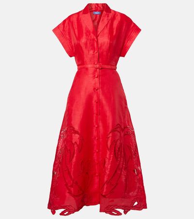 knee length dresses for ladies Ladivine CC415 Size 12 Red Sheer Beaded V Neck Corset Prom Dress A Line Shimmer Ballgown Formal Gown main image 0