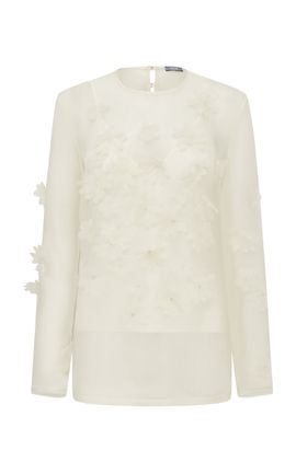Leo Lin Leo Lin Aurelia Petal Blouse Snow