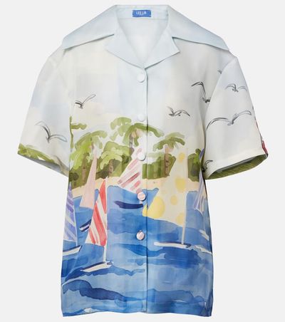 Leo Lin Leo Lin Casey printed silk shirt
