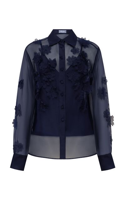Leo Lin Leo Lin Cassia Petal Shirt Midnight