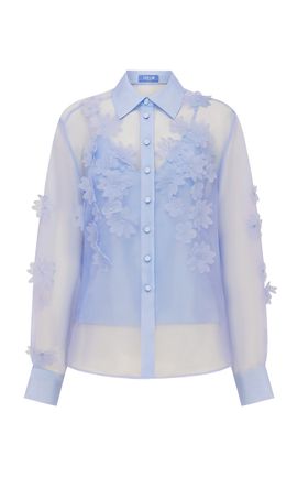 Leo Lin Leo Lin Cassia Petal Shirt Periwinkle