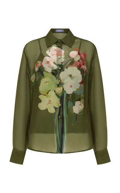 Leo Lin Leo Lin Cassia Shirt Reverie Print In Olive