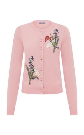 Leo Lin Leo Lin Claire Embellished Knit Cardigan Rose