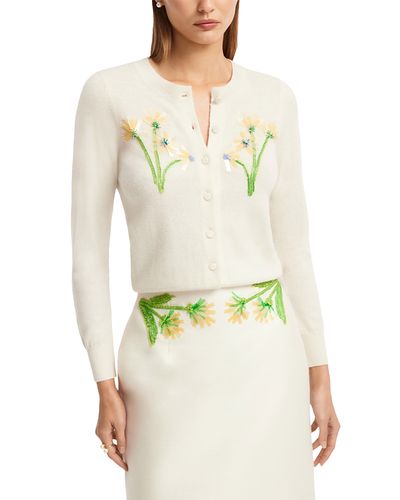 Leo Lin Leo Lin Claire Embellished Knit Cardigan Sweater