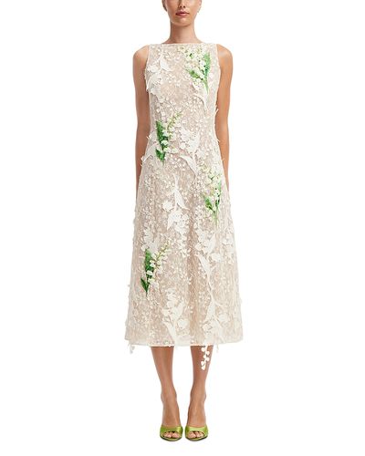 Leo Lin Leo Lin Cleo Embellished Lace Sleeveless Midi Dress