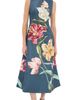 Leo Lin Leo Lin Cleo Embroidered Sleeveless Dress Lily Print in Indigo - 1