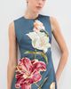 Leo Lin Leo Lin Cleo Embroidered Sleeveless Dress Lily Print in Indigo - 2