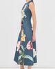 Leo Lin Leo Lin Cleo Embroidered Sleeveless Dress Lily Print in Indigo - 5