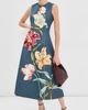 Leo Lin Leo Lin Cleo Embroidered Sleeveless Dress Lily Print in Indigo - 6