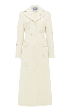 Leo Lin Leo Lin Elara Embellished Tweed Coat Snow