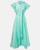 Leo Lin Leo Lin Elsie tie-neck linen and silk maxi dress - 1