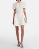 Leo Lin Leo Lin Elyse floral-appliquÃ© linen and silk minidress - 2