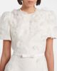 Leo Lin Leo Lin Elyse floral-appliquÃ© linen and silk minidress - 3