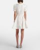 Leo Lin Leo Lin Elyse floral-appliquÃ© linen and silk minidress - 5