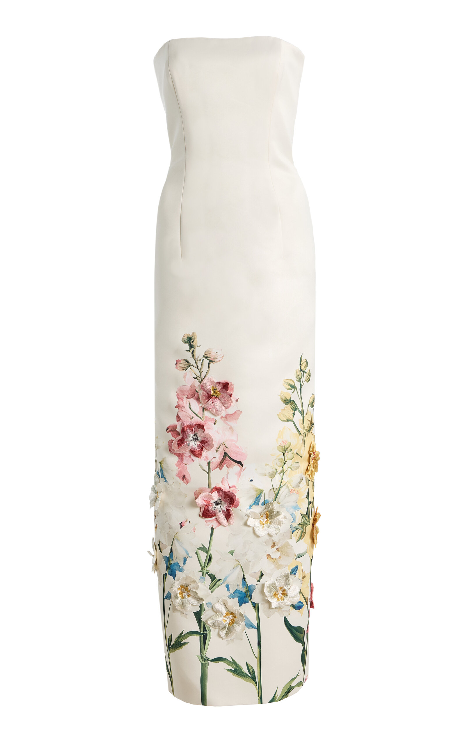 Leo Lin Leo Lin Exclusive Rayna Embroidered Satin Maxi Dress