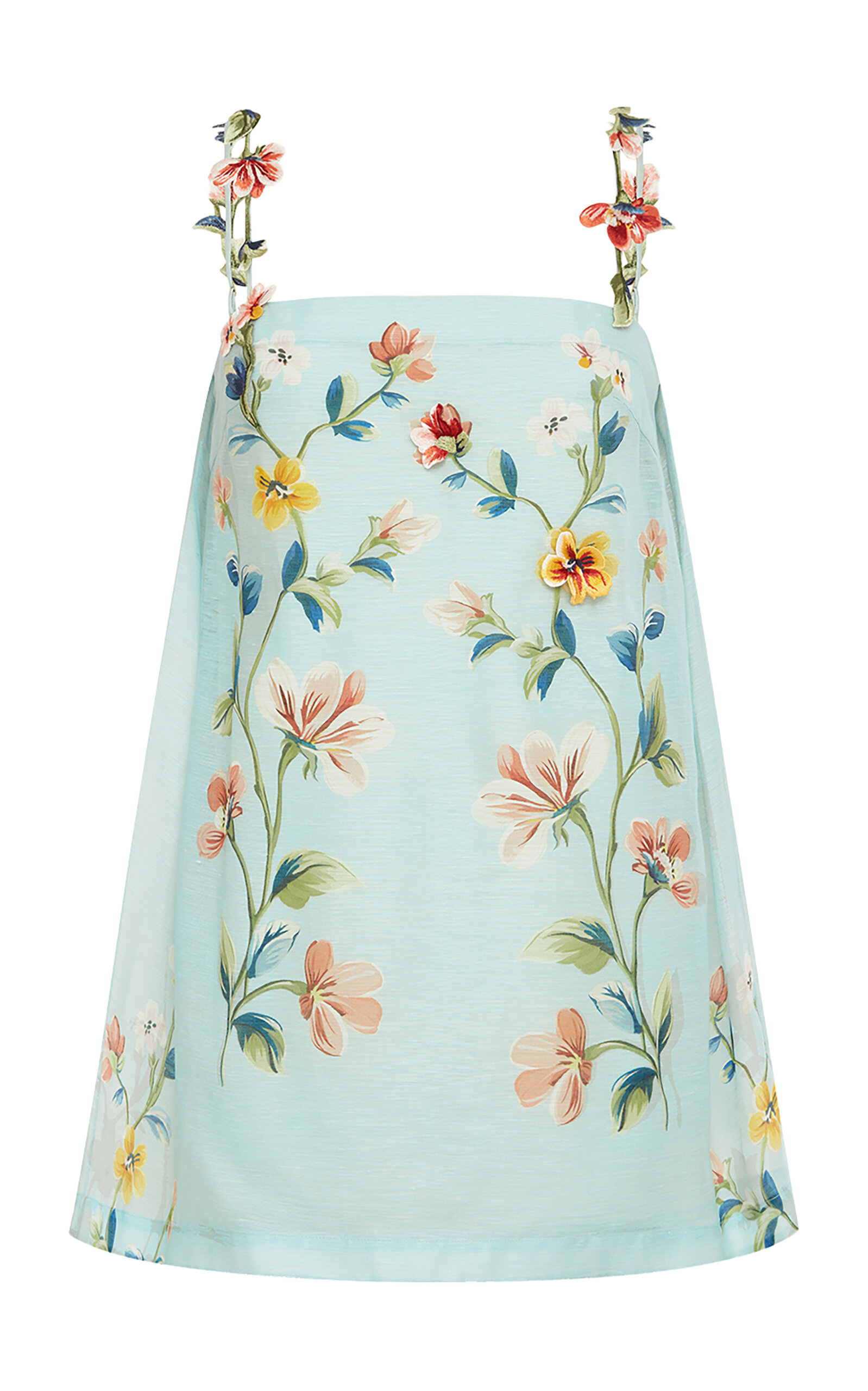 Leo Lin Leo Lin Fiona Embroidered LinenSIlk Mini Dress