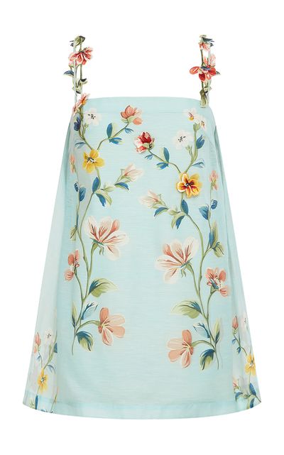 Leo Lin Leo Lin Fiona Embroidered LinenSIlk Mini Dress