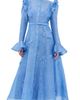 Leo Lin Leo Lin Katrina Applique Butterfly Sleeve Dress Azure - 1