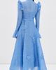 Leo Lin Leo Lin Katrina Applique Butterfly Sleeve Dress Azure - 3