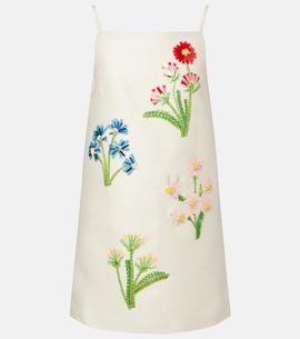 Leo Lin Leo Lin Leia embellished wool and silk minidress